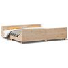 vidaXL sengeramme uden madras 200x200 cm massivt fyrretr&aelig;