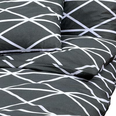 vidaXL sengetøj 240x220 cm bomuld grå