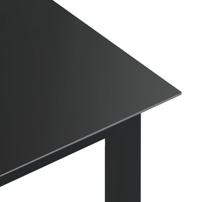 vidaXL spisebordssæt til haven 7 dele aluminium antracitgrå