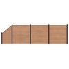 vidaXL Hegnss&aelig;t 4 stk. 619 x 186 cm WPC og Aluminium Brun