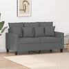 vidaXL 2-personers sofa 120 cm stof m&oslash;rkegr&aring;