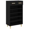 vidaXL Sko skab 60 x 35 x 105 cm Konstrueret tr&aelig; Sort eg
