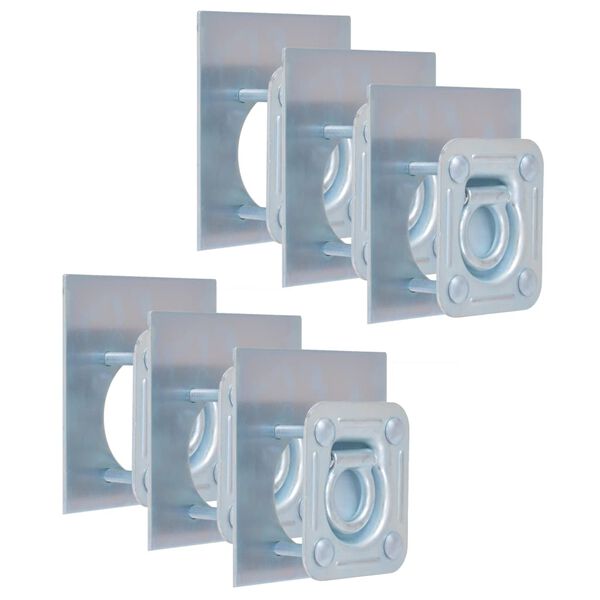 vidaXL surringsringe til trailer 6 stk. galvaniseret st&aring;l 2000 kg