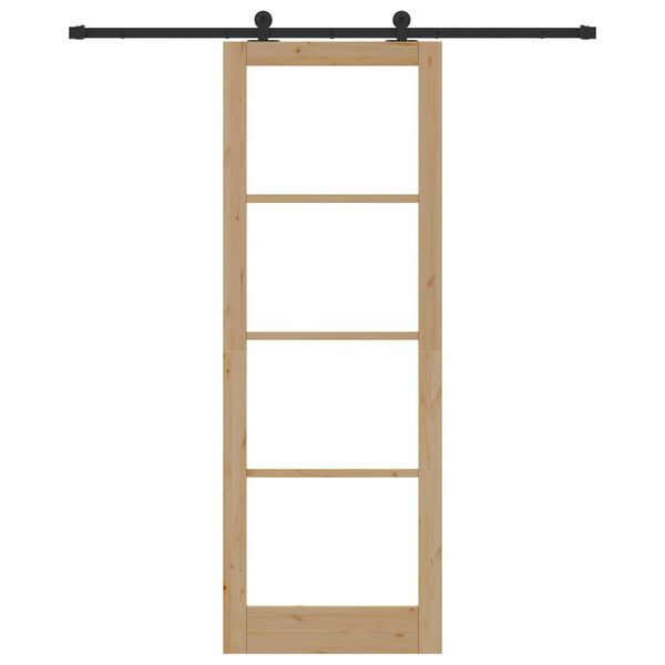 vidaXL Skyded&oslash;r ORKDAL Naturlig og sort 83 x 232 cm