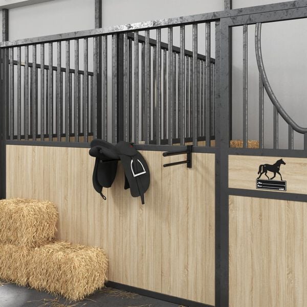 vidaXL sadelholder 2 arme jern sort