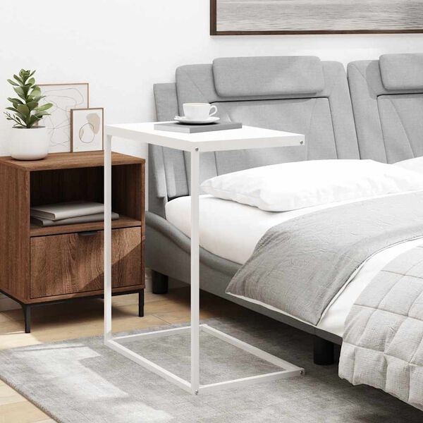 vidaXL sidebord 55x35x66 cm konstrueret tr&aelig; hvid