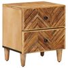 vidaXL Sengebord Brun 40 x 33,5 x 46 cm Massivt mangotr&aelig;