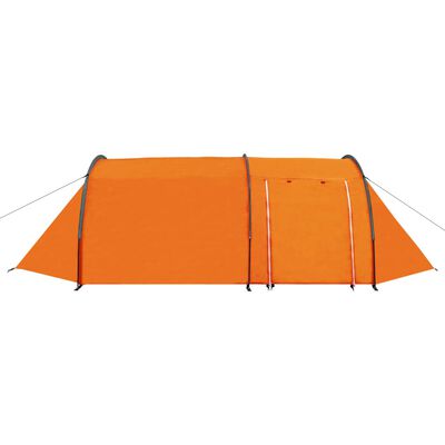 vidaXL campingtelt 4 personer stof grå og orange