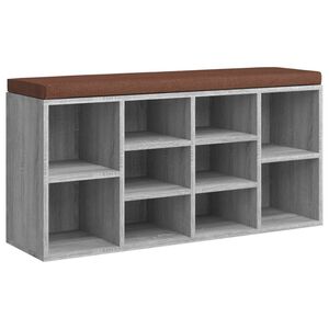 vidaXL skoreol 103x30x48 cm konstrueret tr&aelig; gr&aring; sonoma-eg