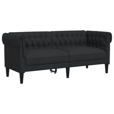 vidaXL 2-personers Chesterfield-sofa stof sort