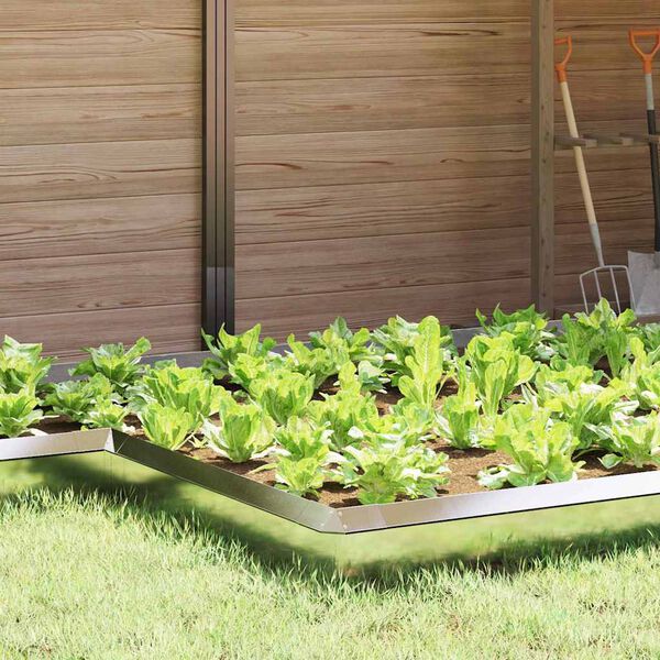 vidaXL Sneglehegn 4 pcs S&oslash;lv 13,5 x 13,5 x 25 cm Rustfrit st&aring;l