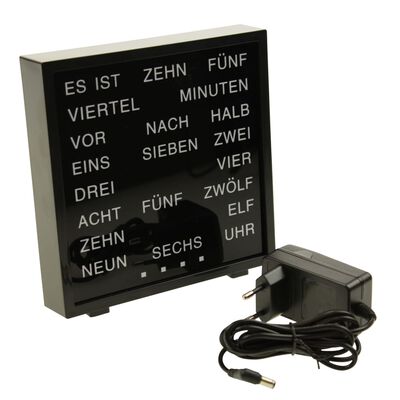 United Entertainment LED-ur med ord på tysk 16,5x17 cm