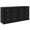 vidaXL Sideboards 2 pcs Sort eg 70 x 35,5 x 67,5 cm Konstrueret tr&aelig;