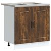 vidaXL K&oslash;kkenskab Kalmar R&oslash;get eg 80 x 46 x 81,5 cm Konstrueret tr&aelig;