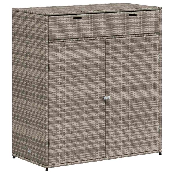 vidaXL opbevaringsskab til haven 105x55x113 cm polyrattan grå