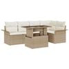 vidaXL Havesofa S&aelig;t 6 stk. Beige polyrattan