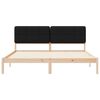 vidaXL Sengestel med Polstret Hovedgavl Sort 180 x 200 cm