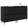 vidaXL Sideboards 2 pcs Sort eg 60 x 35 x 70 cm Konstrueret tr&aelig;
