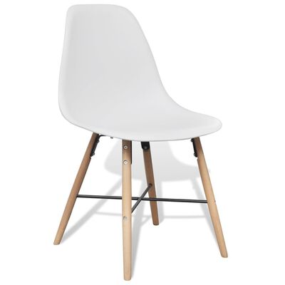 vidaXL spisebordsstole 2 stk. plastik hvid