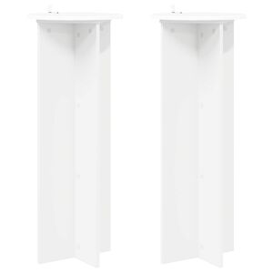 vidaXL Planteholder 2 stk. Hvid &Oslash;40 x 100 cm Konstrueret tr&aelig;
