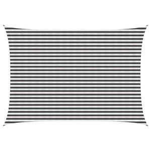 vidaXL Solsejl Anthracit og hvid 3 x 6 m HDPE