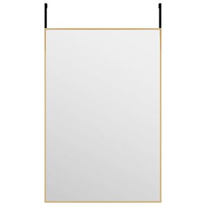 vidaXL d&oslash;rspejl 40x60 cm glas og aluminium guldfarvet