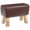 vidaXL b&aelig;nk 60 x 30 x 45 cm &AElig;gte L&aelig;der M&oslash;rk Brun