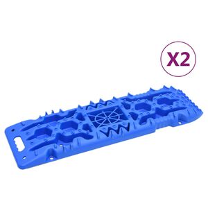 vidaXL frik&oslash;rselsplader 2 stk. 107x31x7 cm nylon bl&aring;