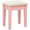 vidaXL kosmetikbord med taburet 65x36x128 cm kejsertr&aelig; MDF pink