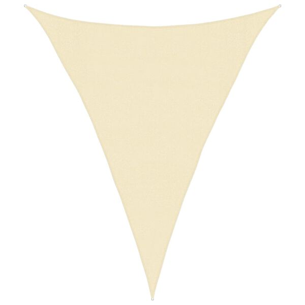 vidaXL solsejl 160 g/m&sup2; 3x4x4 m HDPE cremefarvet