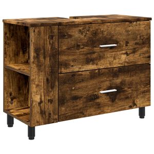 vidaXL Badev&aelig;relse Vaskeskab R&oslash;get eg 80 x 35 x 60 cm Konstrueret tr&aelig;