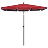 vidaXL parasol med stang 210x140 cm bordeauxfarvet