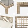 vidaXL Have Spisebordss&aelig;t 5 pcs Beige polyrattan