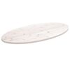 vidaXL bordplade 90x45x2,5 cm oval massivt fyrretr&aelig; hvid