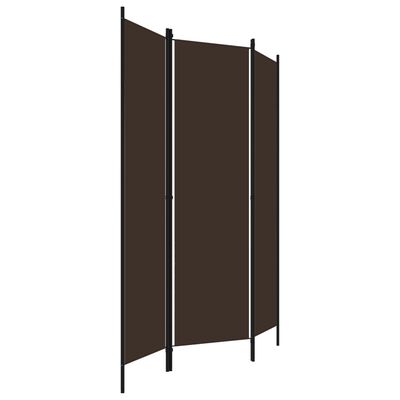 vidaXL 3-panels rumdeler 150 x 180 cm brun