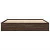 vidaXL sengestel uden madras 180x200 cm konstrueret tr&aelig; brunt eg