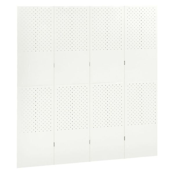 vidaXL 4-panels rumdeler 160x180 cm hvid
