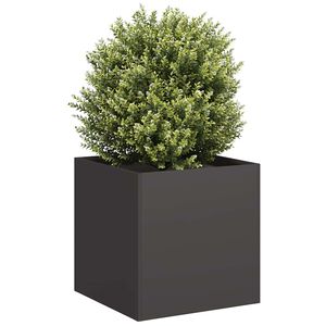 vidaXL plantekasse 40x40x40 cm koldvalset st&aring;l sort