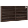 vidaXL vitrineskab 100x8,5x50 cm konstrueret tr&aelig; brun egetr&aelig;sfarve