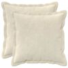 vidaXL Pude 2 stk. HOUTEN Cremefarvet 50 x 50 cm Mikrofiber Fleece