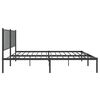 vidaXL sengeramme med sengegavl 140x190 cm metal sort