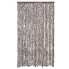 vidaXL flueforhæng 118x220 cm chenille brun og hvid