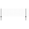 vidaXL Eurohegn med stolpe 10 x 0,6 m PVC-belagt st&aring;l Gr&aring; Mesh