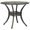 vidaXL havebord &Oslash;90x75 cm st&oslash;bt aluminium bronzefarvet