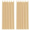 vidaXL voile-gardiner med l&oslash;kker 2 stk. 140x260 cm sandfarvet