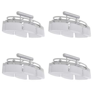 vidaXL loftlampe med ellipseformede glassk&aelig;rme 4 stk. E14