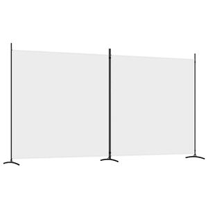 vidaXL 2-panels rumdeler 348x180 cm stof hvid