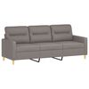 vidaXL 3-personers sofa 180 cm stof gråbrun