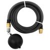 vidaXL sugeslange med messingkoblinger 1,1" 20 m PVC sort