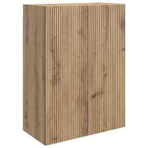 vidaXL V&aelig;gmonteret skab 66 x 34,5 x 90 cm Konstrueret tr&aelig; Artisan-eg